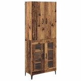 vidaXL Highboard Oud Hout 69,5 x 34 x 180 cm Bewerkt hout