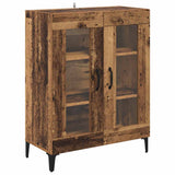 vidaXL Highboard Oud Hout 69,5 x 34 x 180 cm Bewerkt hout