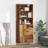 vidaXL Highboard Oud Hout 69,5 x 32,5 x 180 cm Bewerkt hout