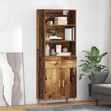 vidaXL Highboard Oud Hout 69,5 x 32,5 x 180 cm Bewerkt hout
