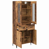 vidaXL Highboard met lade Oud Hout 69,5 x 34 x 180 cm Bewerkt hout