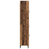 vidaXL Highboard met lade Oud Hout 69,5 x 34 x 180 cm Bewerkt hout
