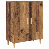 vidaXL Highboard Oud Hout 69,5 x 34 x 180 cm Gefabriceerd Hout en Glas