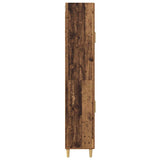 vidaXL Highboard Oud Hout 69,5 x 34 x 180 cm Gefabriceerd Hout en Glas