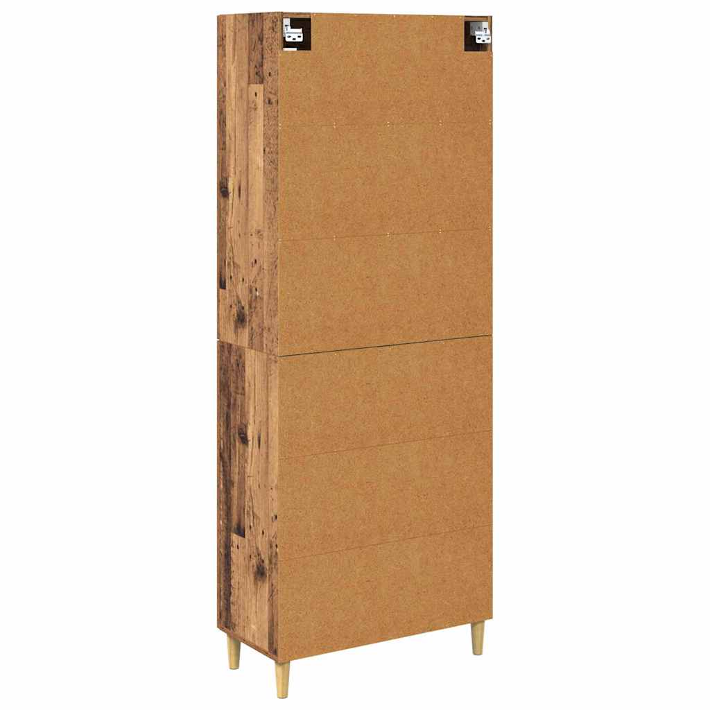 vidaXL Highboard Oud Hout 69,5 x 34 x 180 cm Bewerkt hout