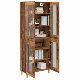 vidaXL Highboard Oud Hout 69,5 x 34 x 180 cm Bewerkt hout
