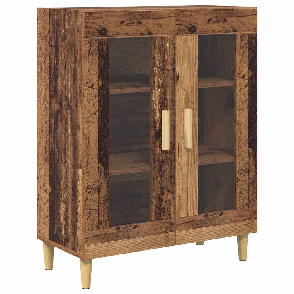 vidaXL Highboard Oud Hout 69,5 x 34 x 180 cm Bewerkt hout