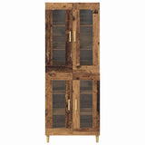 vidaXL Highboard Oud Hout 69,5 x 34 x 180 cm Bewerkt hout