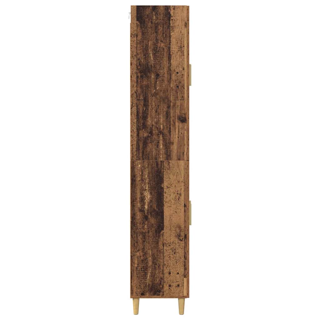 vidaXL Highboard Oud Hout 69,5 x 34 x 180 cm Bewerkt hout