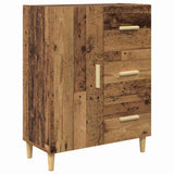 vidaXL Highboard met lade Oud Hout 69,5 x 34 x 180 cm Bewerkt hout