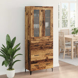 vidaXL Highboard with Drawer Old Wood 69.5 x 34 x 180 cm Engineered Wood