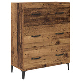 vidaXL Highboard with Drawer Old Wood 69.5 x 34 x 180 cm Engineered Wood