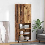 vidaXL Highboard Oud Hout 69,5 x 34 x 180 cm Bewerkt hout