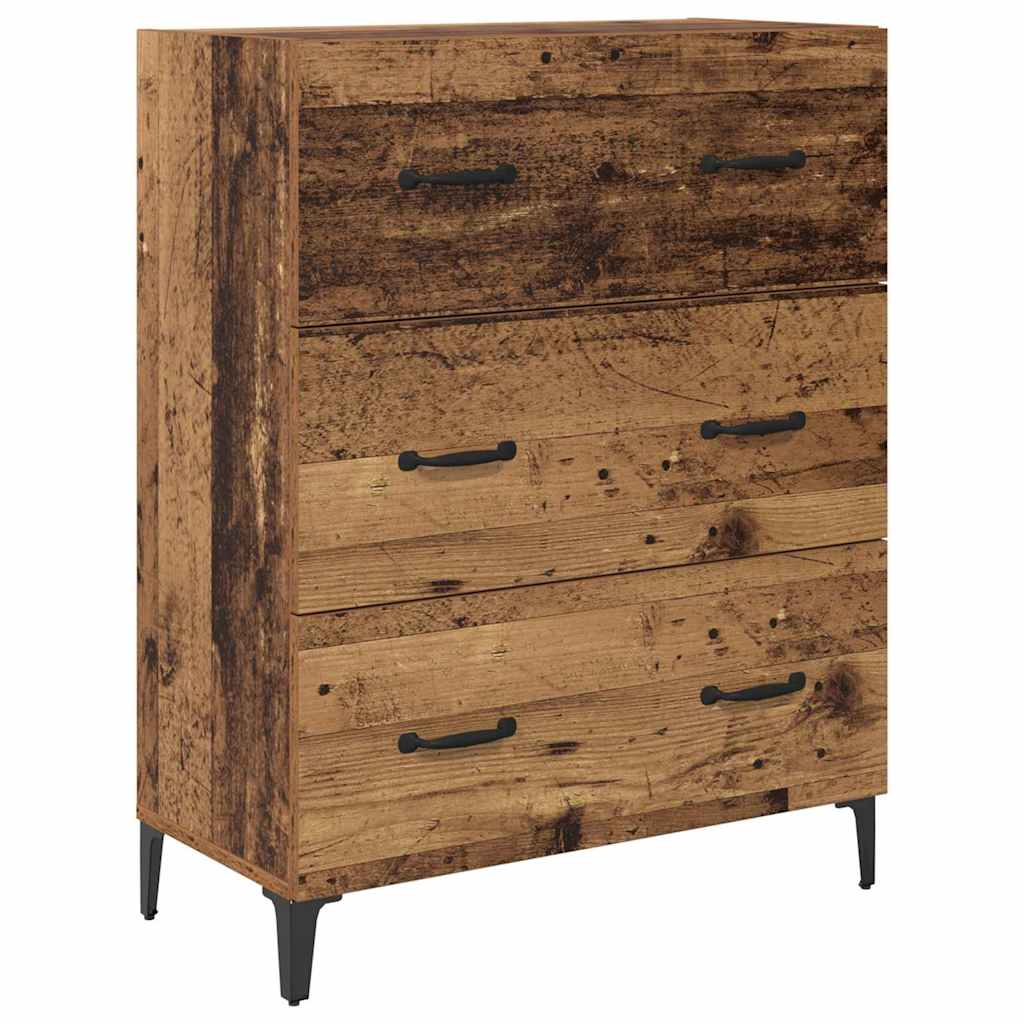 vidaXL Highboard Oud Hout 69,5 x 34 x 180 cm Bewerkt hout