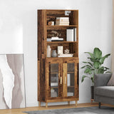 vidaXL Highboard Oud Hout 69,5 x 32,5 x 180 cm Bewerkt hout