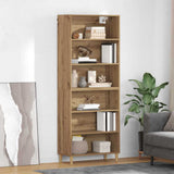 vidaXL Highboard Oud Hout 69,5 x 32,5 x 180 cm Bewerkt hout