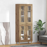 vidaXL Highboard Oud Hout 69,5 x 34 x 180 cm Bewerkt hout