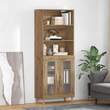 vidaXL Highboard Oud Hout 69,5 x 32,5 x 180 cm Bewerkt hout