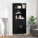 vidaXL Highboard Oud Hout 69,5 x 32,5 x 180 cm Bewerkt hout
