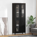vidaXL Highboard with Drawer Old Wood 69.5 x 34 x 180 cm Engineered Wood