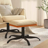 vidaXL Footstool 60x60x36 cm fabric and artificial leather blue