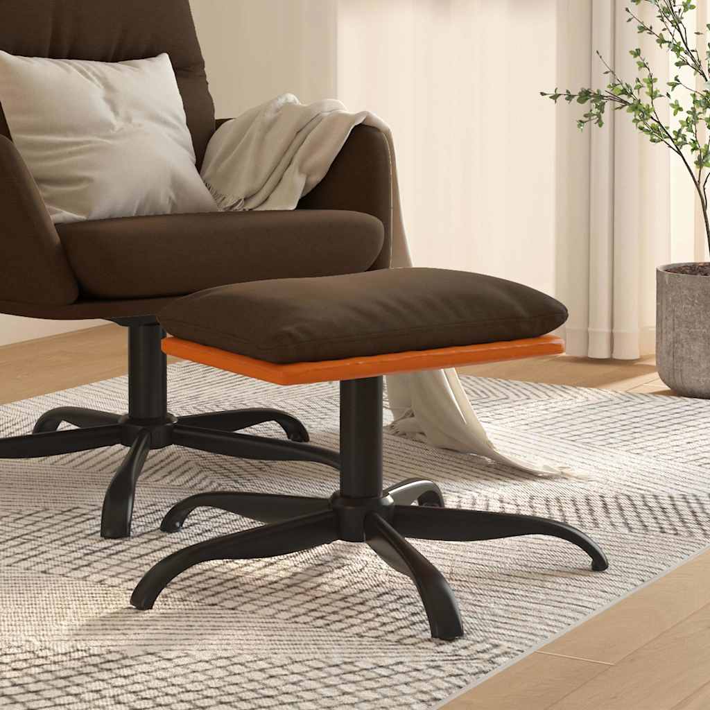 vidaXL Footstool 60x60x36 cm fabric and artificial leather blue