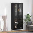 vidaXL Highboard with Drawer Old Wood 69.5 x 34 x 180 cm Engineered Wood