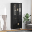 vidaXL Highboard with Drawer Old Wood 69.5 x 34 x 180 cm Engineered Wood