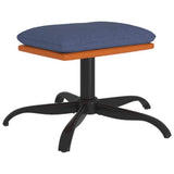 vidaXL Footstool 60x60x36 cm fabric and artificial leather blue
