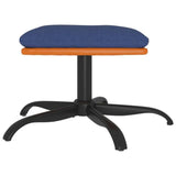 vidaXL Footstool 60x60x36 cm fabric and artificial leather blue