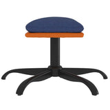 vidaXL Footstool 60x60x36 cm fabric and artificial leather blue