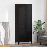 vidaXL Highboard met lade Oud Hout 69,5 x 34 x 180 cm Bewerkt hout