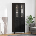 vidaXL Highboard met lade Oud Hout 69,5 x 34 x 180 cm Bewerkt hout