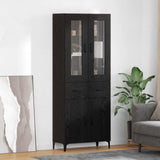 vidaXL Highboard met lade Oud Hout 69,5 x 34 x 180 cm Bewerkt hout
