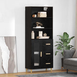 vidaXL Highboard Oud Hout 69,5 x 32,5 x 180 cm Bewerkt hout