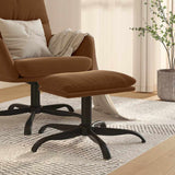 vidaXL Footstool 60x60x36 cm microfiber brown