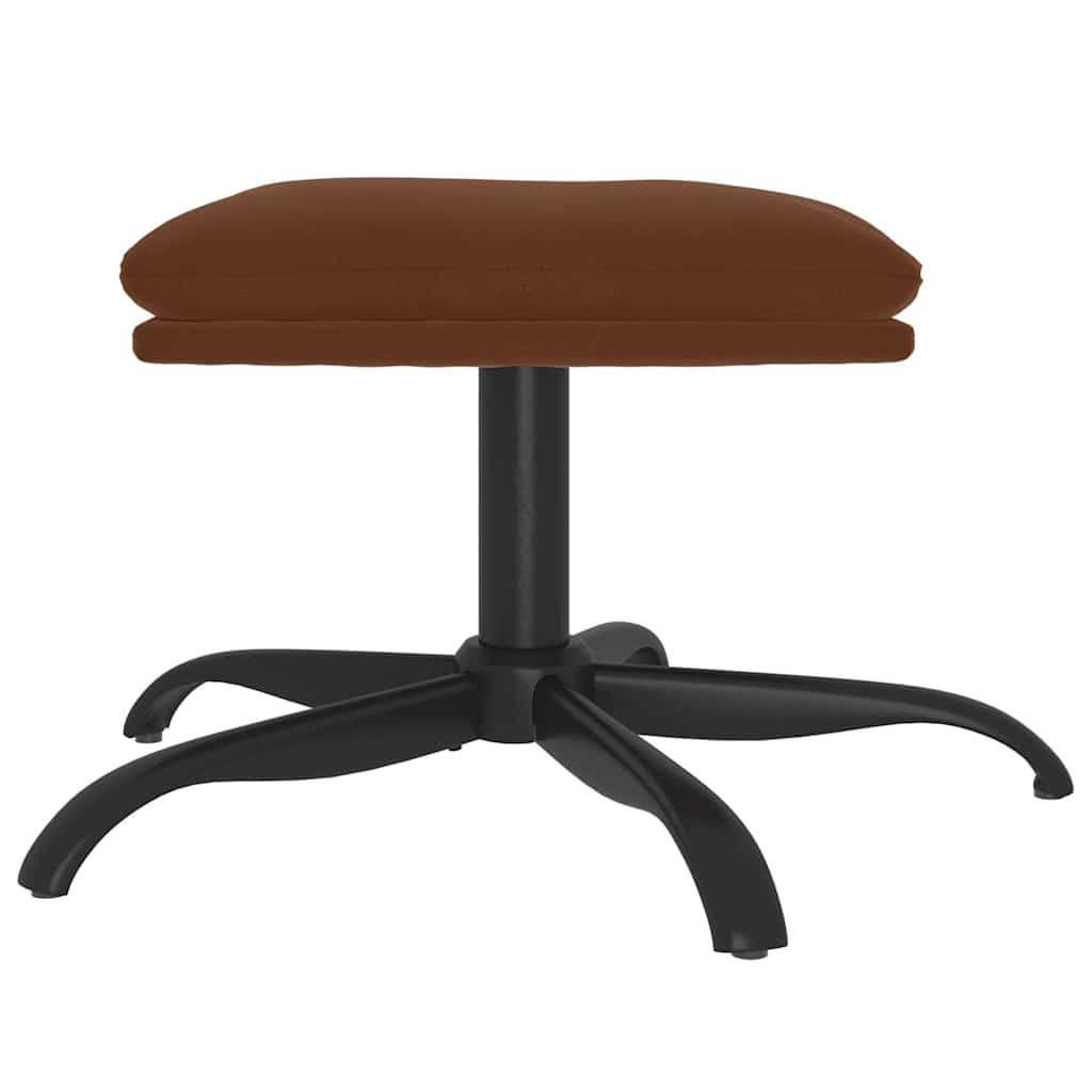 vidaXL Footstool 60x60x36 cm microfiber brown