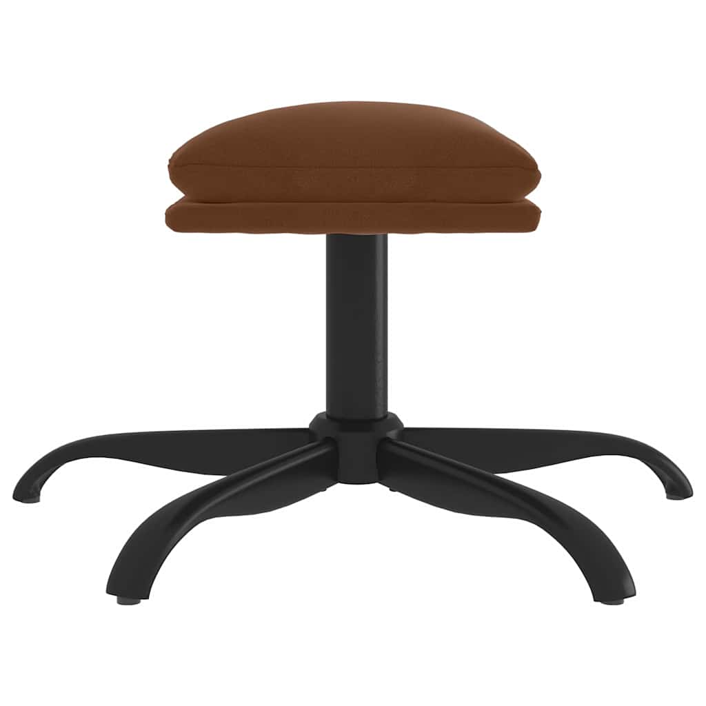 vidaXL Footstool 60x60x36 cm microfiber brown