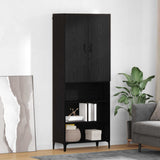 vidaXL Highboard Oud Hout 69,5 x 34 x 180 cm Bewerkt hout
