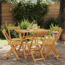 vidaXL Folding Bistro Chairs 4 pcs Solid Acacia Wood