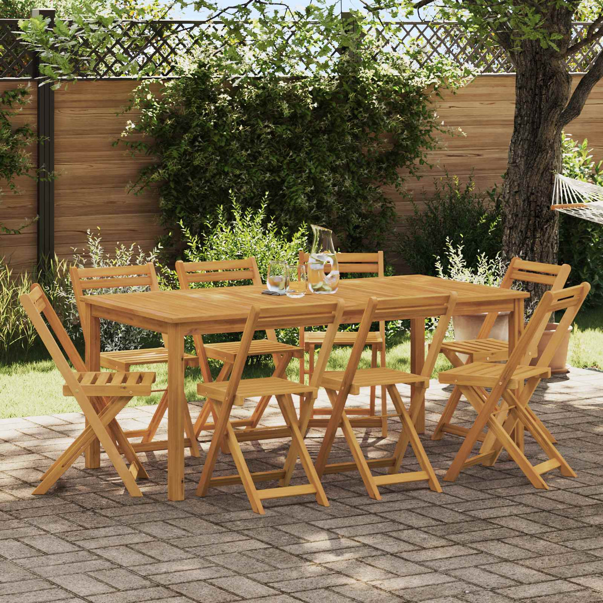 vidaXL Bistrostoelen 4 st inklapbaar massief acaciahout