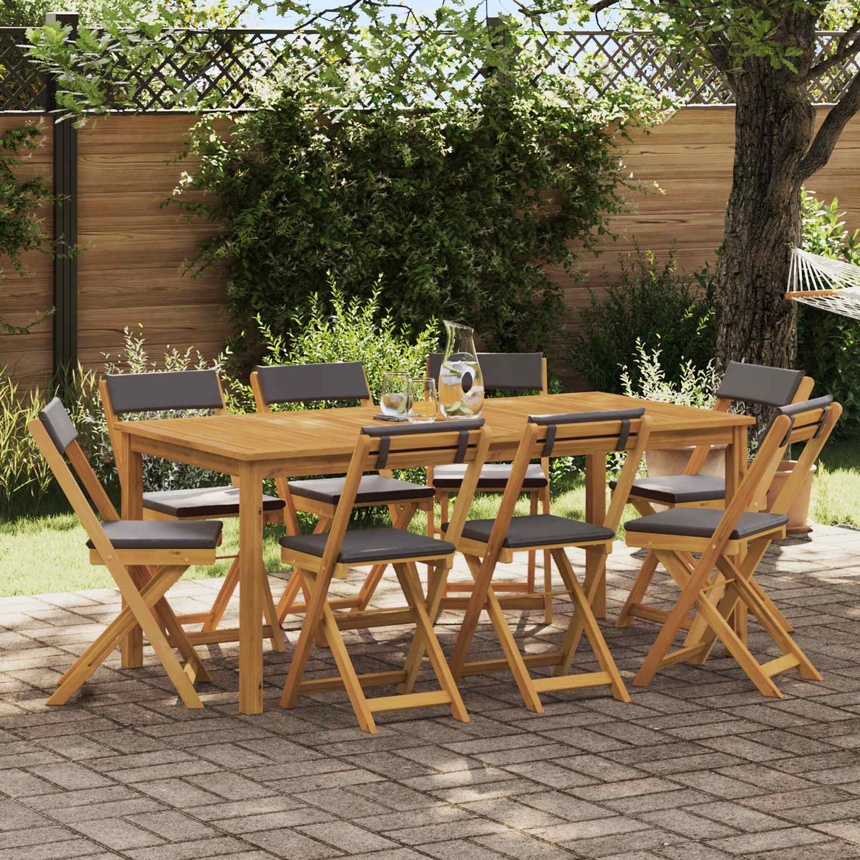vidaXL Bistrostoelen 4 st inklapbaar massief acaciahout