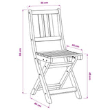 vidaXL Tuinstoel 4 pcs Olie Natuurlijk 40 x 42 x 85 cm
