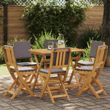 vidaXL Tuinstoel 4 pcs Olie Natuurlijk 40 x 42 x 85 cm
