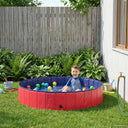vidaXL Opvouwbaar hondenzwembad Rood 80 x 80 x 20 cm PVC