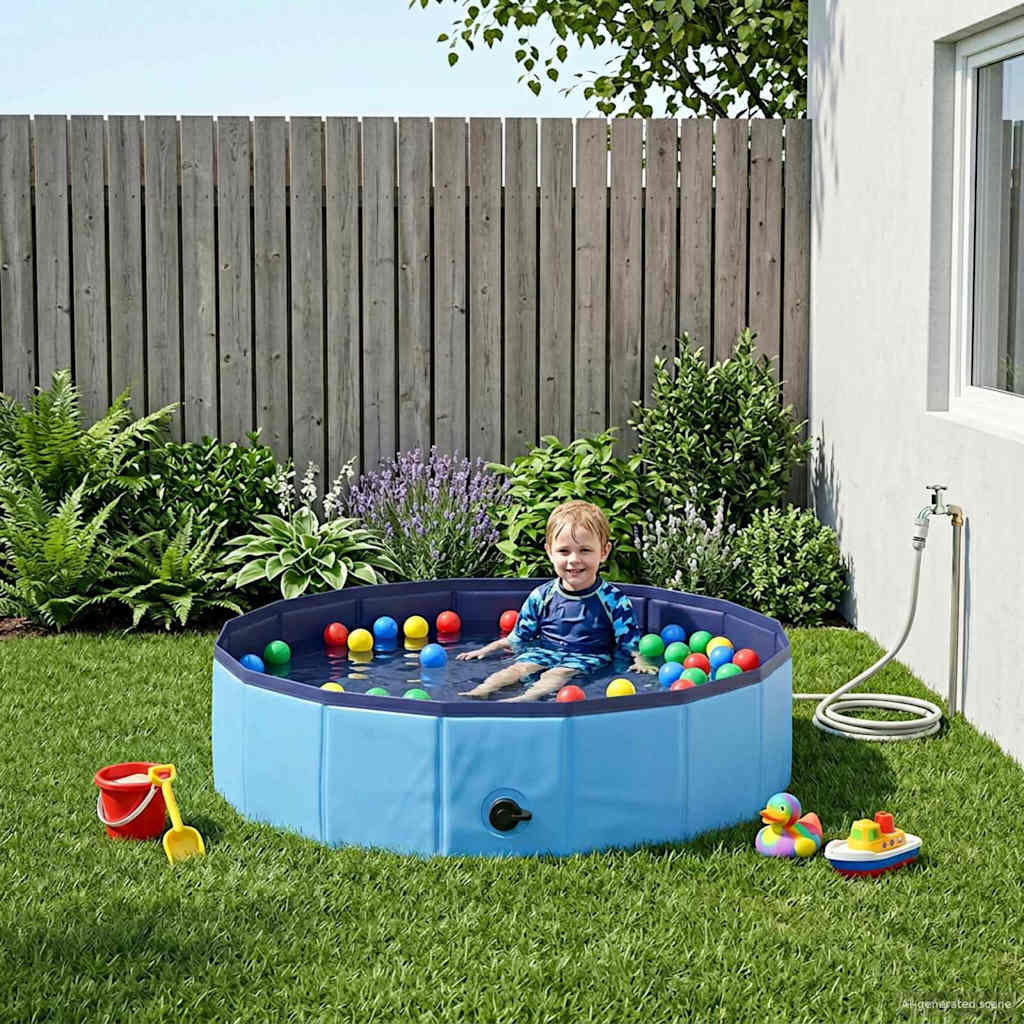 vidaXL Opvouwbaar hondenzwembad Rood 80 x 80 x 20 cm PVC