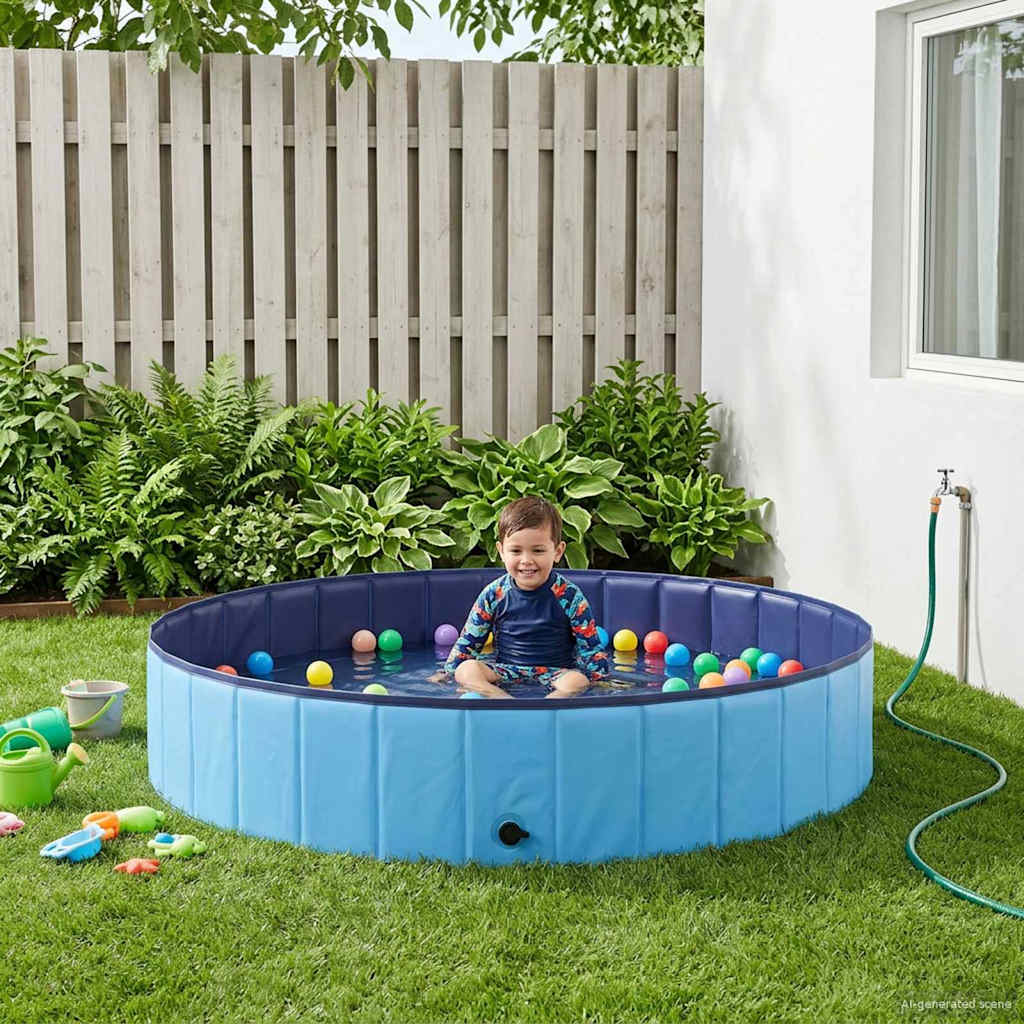 vidaXL Opvouwbaar hondenzwembad Rood 80 x 80 x 20 cm PVC