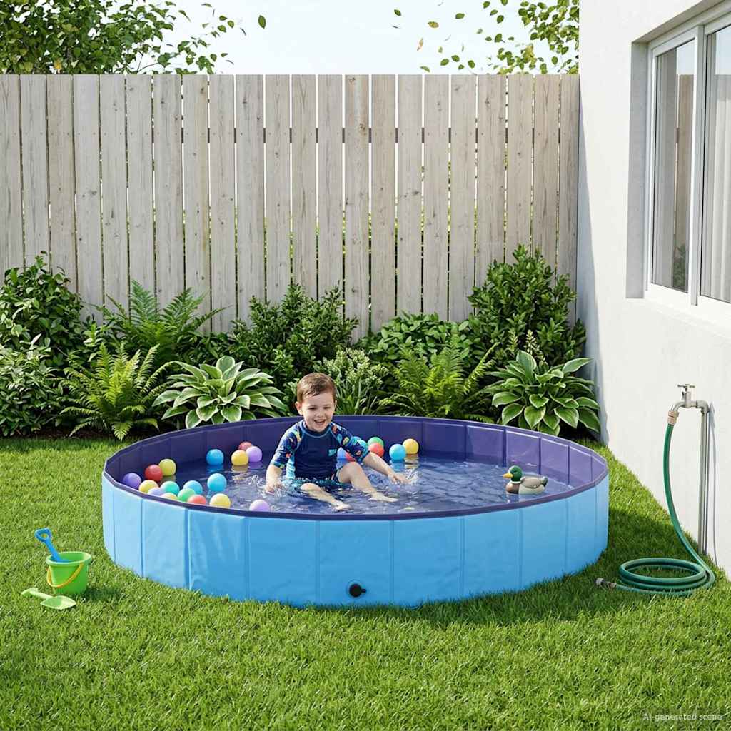 vidaXL Opvouwbaar hondenzwembad Rood 80 x 80 x 20 cm PVC
