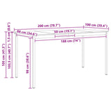 vidaXL Bartafel Naturel 110 x 55 x 105 cm Massief grenenhout
