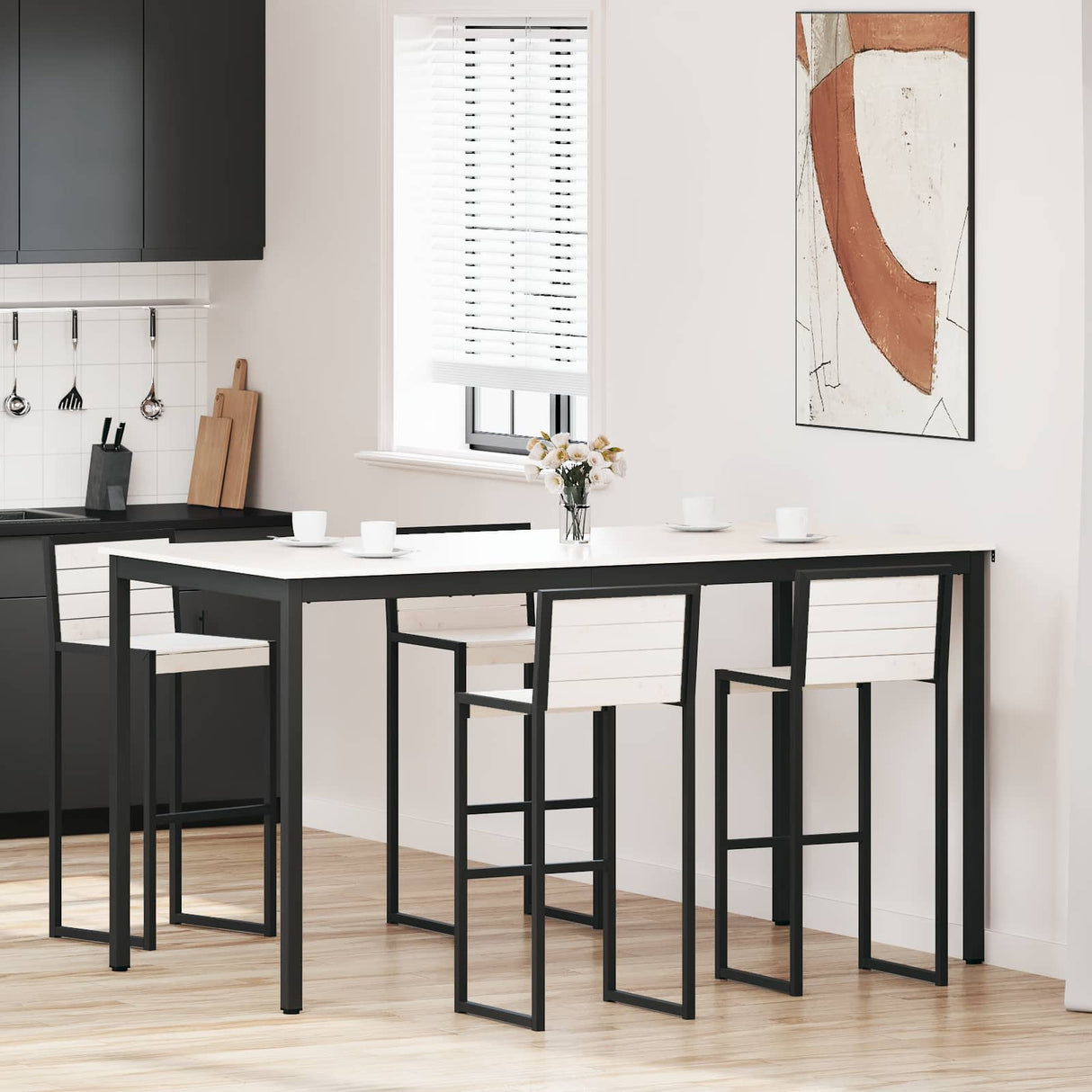 vidaXL Bartafel Naturel 110 x 55 x 105 cm Massief grenenhout